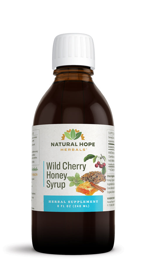 Wild Cherry Honey Syrup 4oz - Natural Hope Herbals