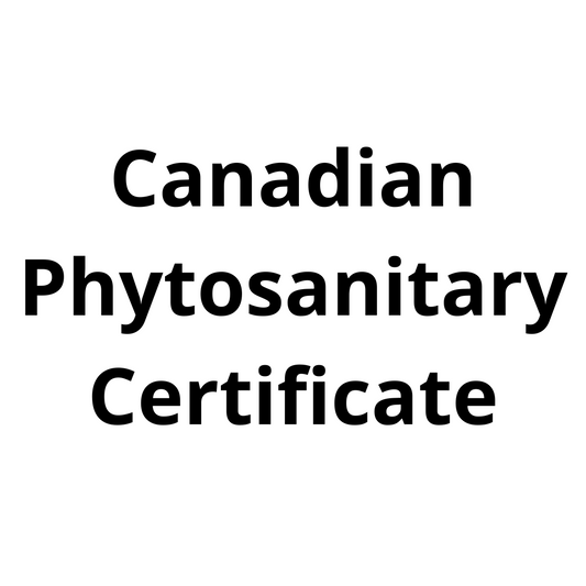 Canadian Phytosanitary certificate